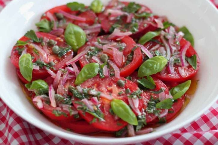 Marinated Tomato Salad. A recipe by It's Not Complicated Recipes.