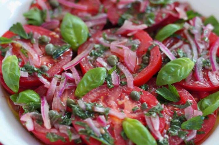 Marinated Tomato Salad. A recipe by It's Not Complicated Recipes.