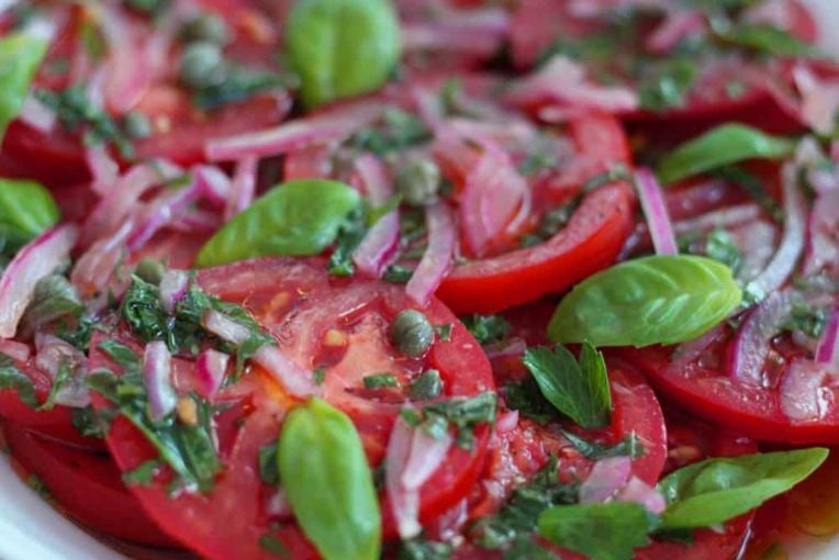 Marinated Tomato Salad. A recipe by It's Not Complicated Recipes.