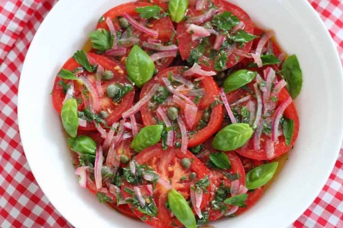 Marinated Tomato Salad. A recipe by It's Not Complicated Recipes.