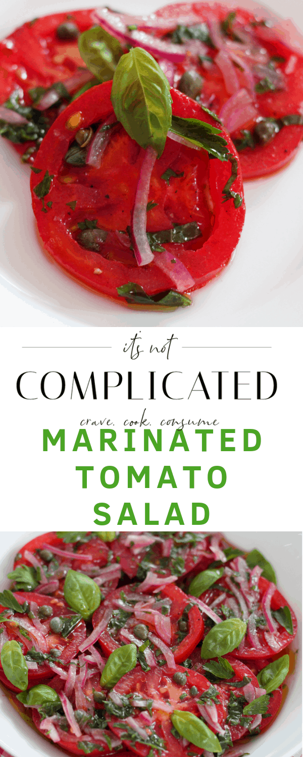 Marinated Tomato Salad. A recipe by It's Not Complicated Recipes.
