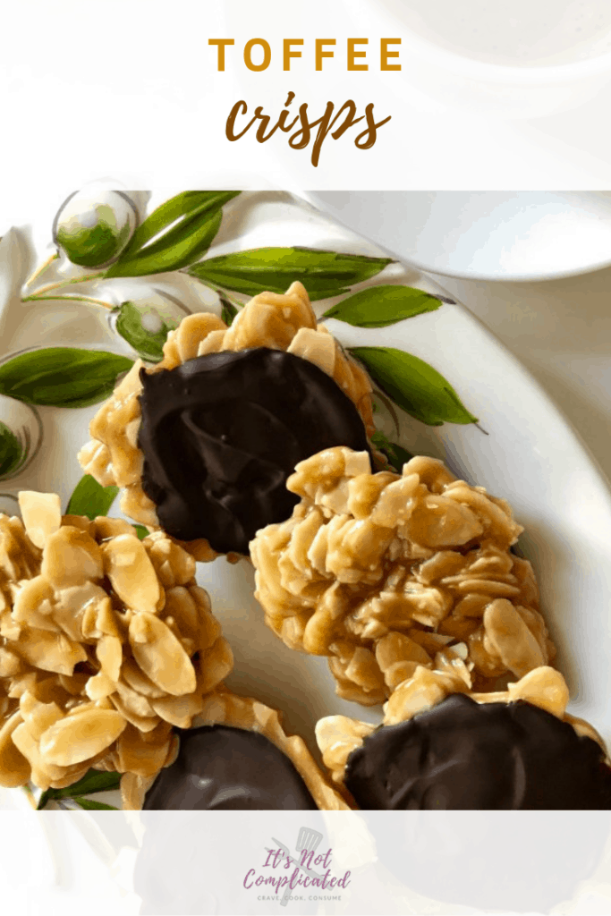 Toffee Crisps | It's Not Complicated Recipes #glutenfree #toffee #toffeecrisp #dessert #sweettreats #easydessert 