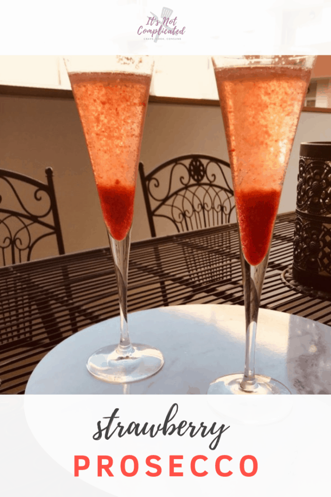 Strawberry Prosecco - It's Not Complicated Recipes #drinks #prosecco #champagne #strawberry #cocktails