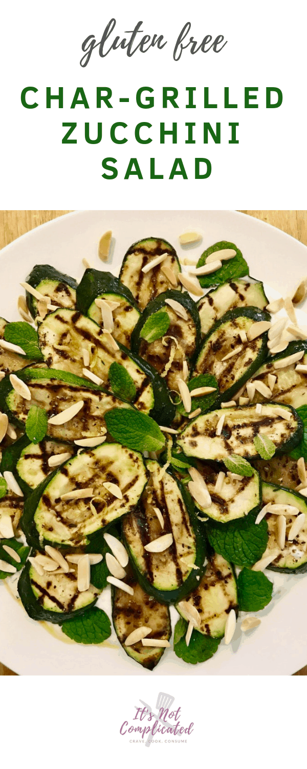 Gluten Free Char-Grilled Zucchini Salad - It's Not Complicated Recipes #glutenfree #vegetable #zucchini #courgette #chargrilled #bbq #side #easyrecipes