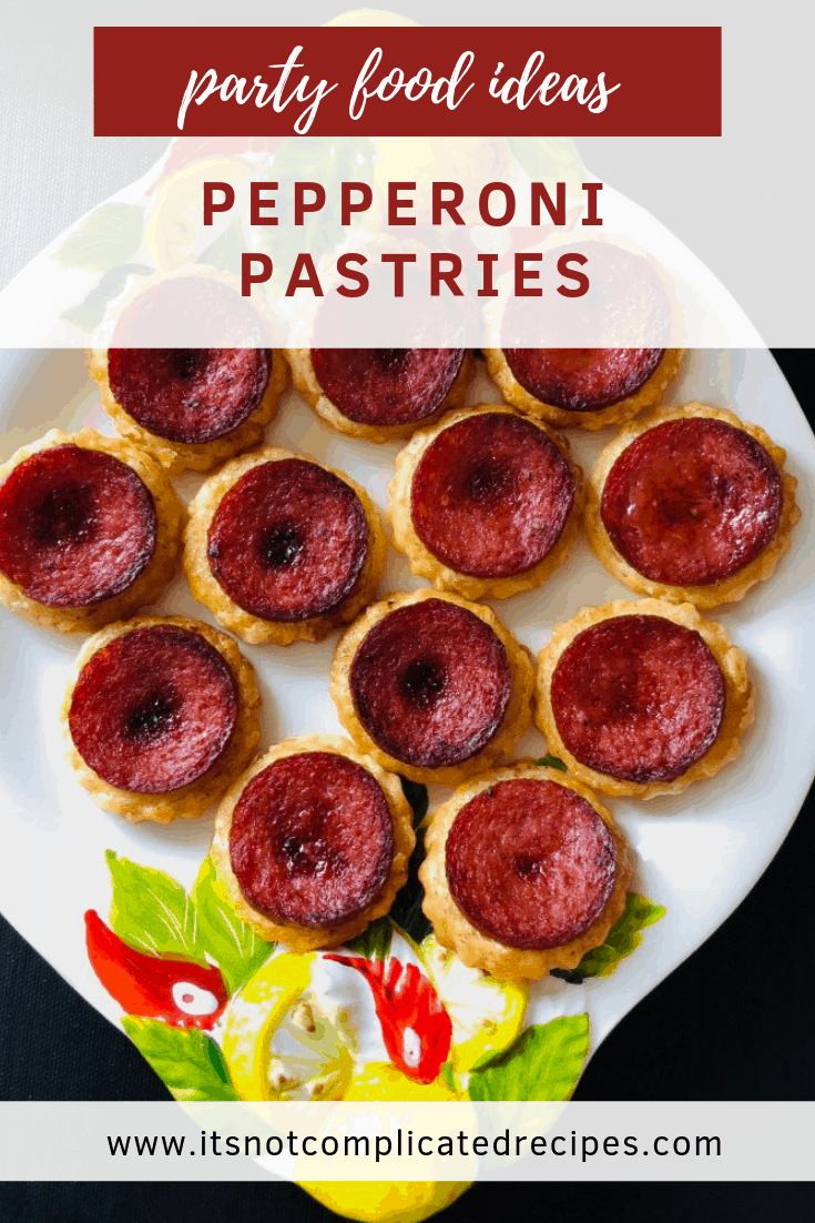 Party Food Ideas - Pepperoni Pastries - It's Not Complicated Recipes #pastries #pastry #pepperoni #canape #appetisers #partyfood
