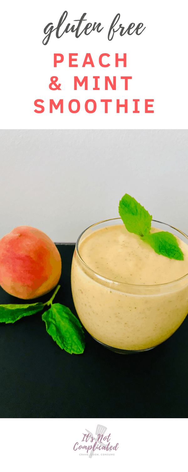 Peach and Mint Smoothie - It's Not Complicated Recipes #smoothie #glutenfree #fruit #fruitsmoothie #healthyrecipes #peach #mint #smoothierecipes
