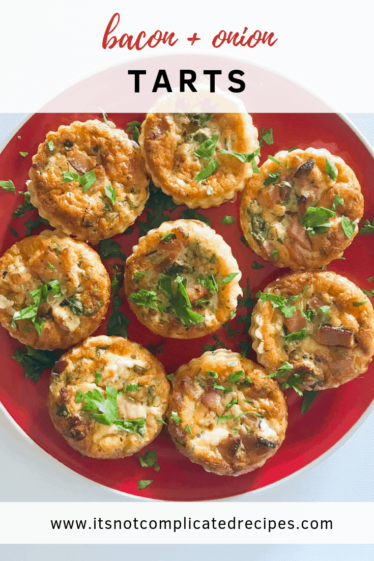 Bacon and Onion Tarts - It's Not Complicated Recipes #tarts #partyfood #easyrecipes #bacon #onion #appetisers 