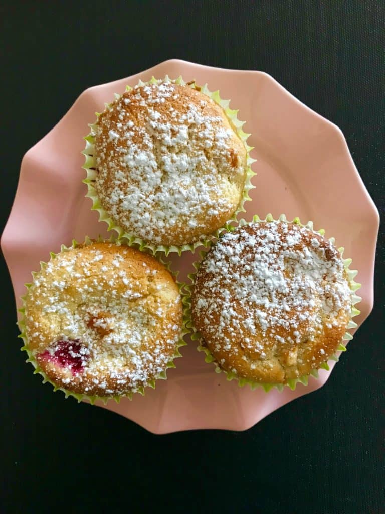 Peach, Raspberry and White Chocolate Muffins - It's Not Complicated Recipes