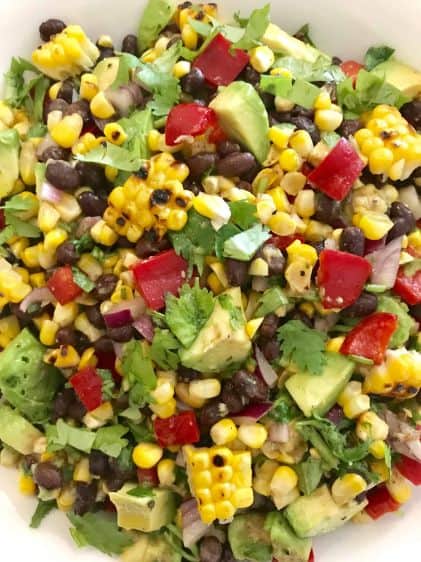 Charred Corn and Black Bean Salad - It's Not Complicated Recipes