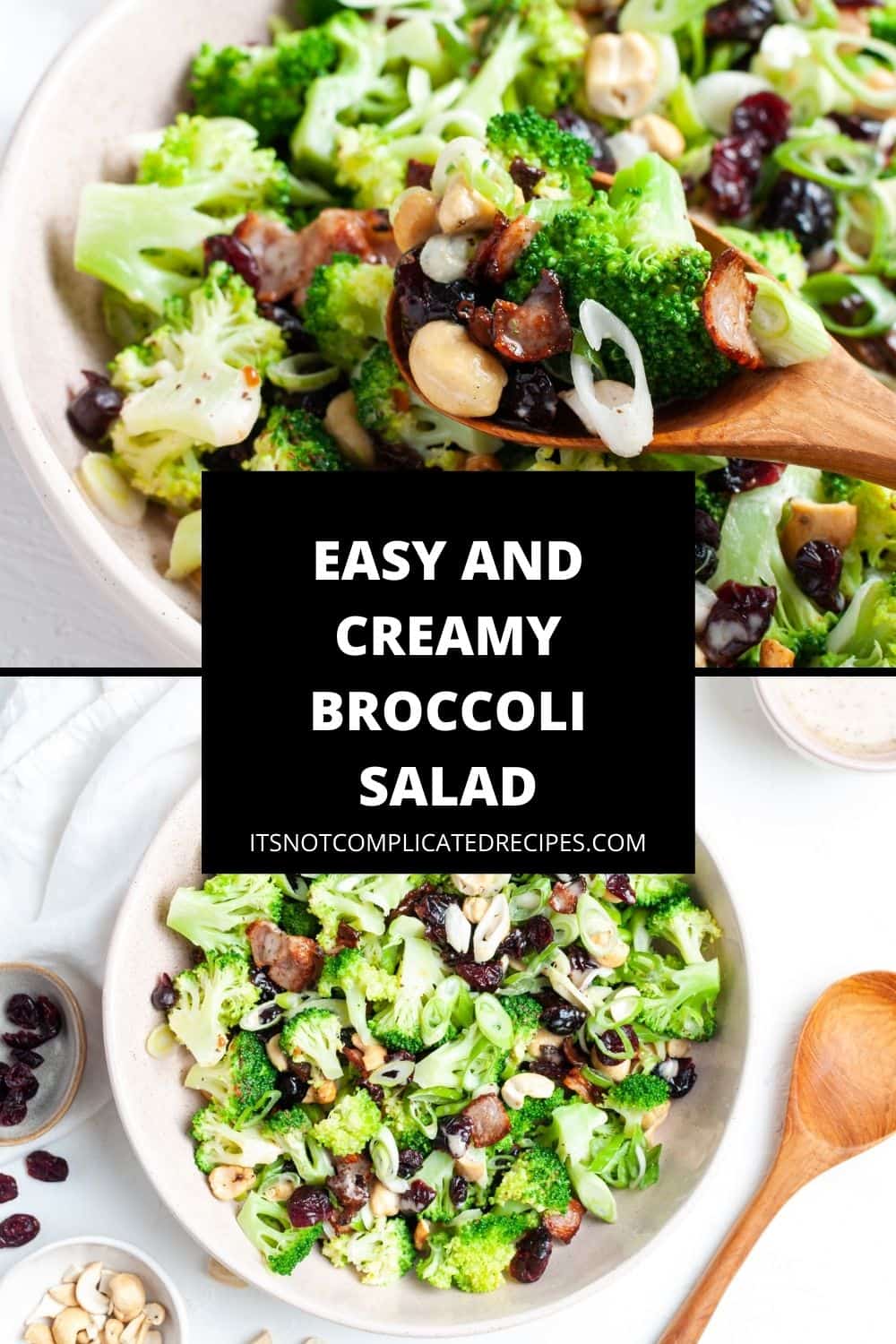 Broccoli, Bacon and Cashew Salad - It's Not Complicated Recipes