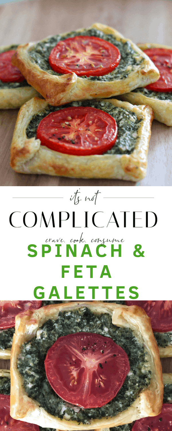 Spinach and Feta Galettes. A recipe by It's Not Complicated Recipes.