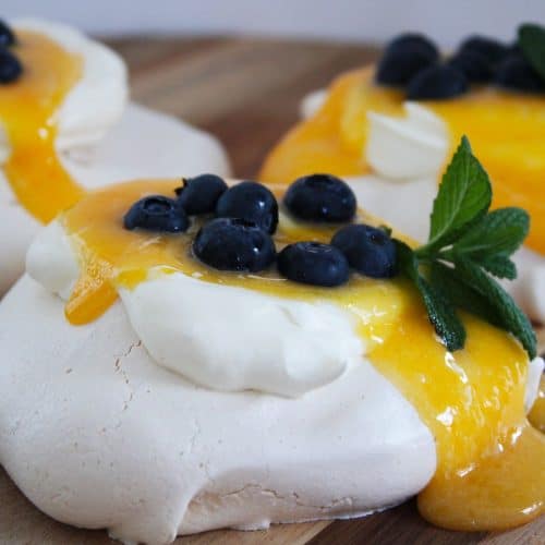 Individual Lemon Curd Meringues. A recipe by It's Not Complicated Recipes.