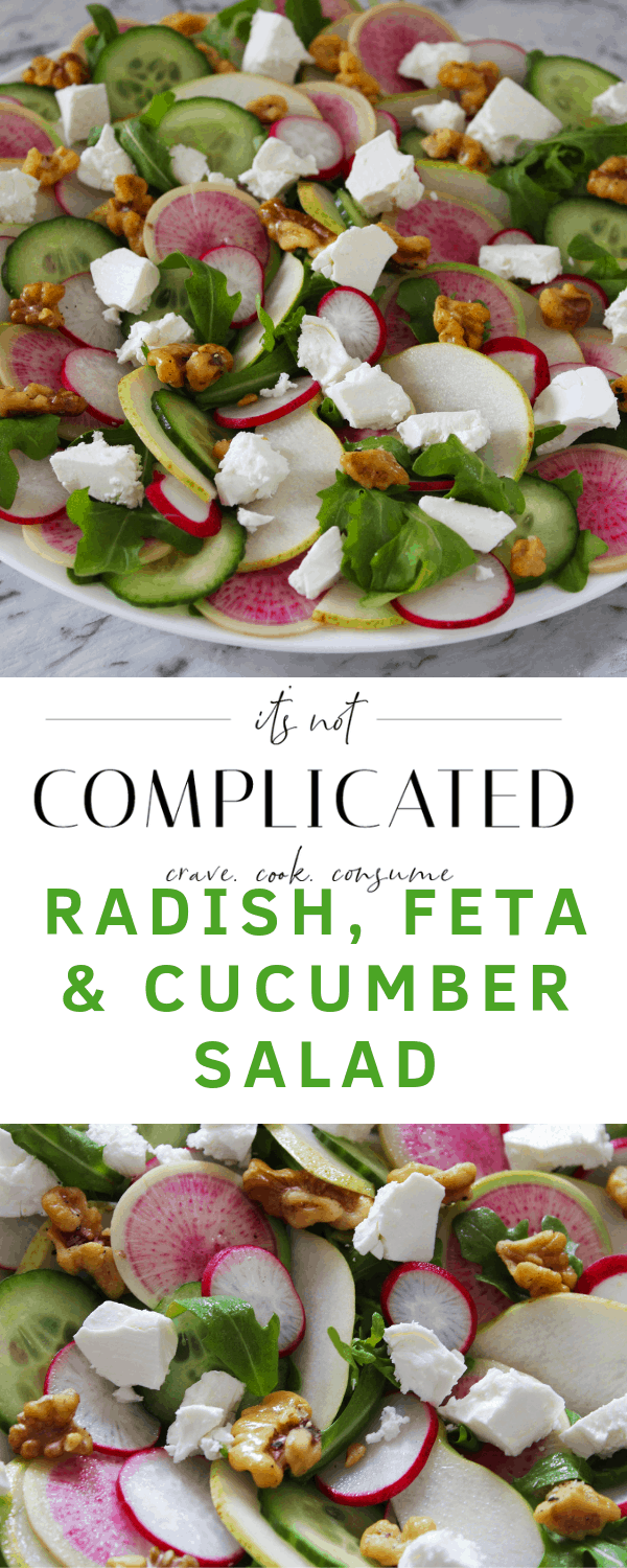 Radish, Feta and Cucumber Salad. A recipe by It's Not Complicated Recipes.