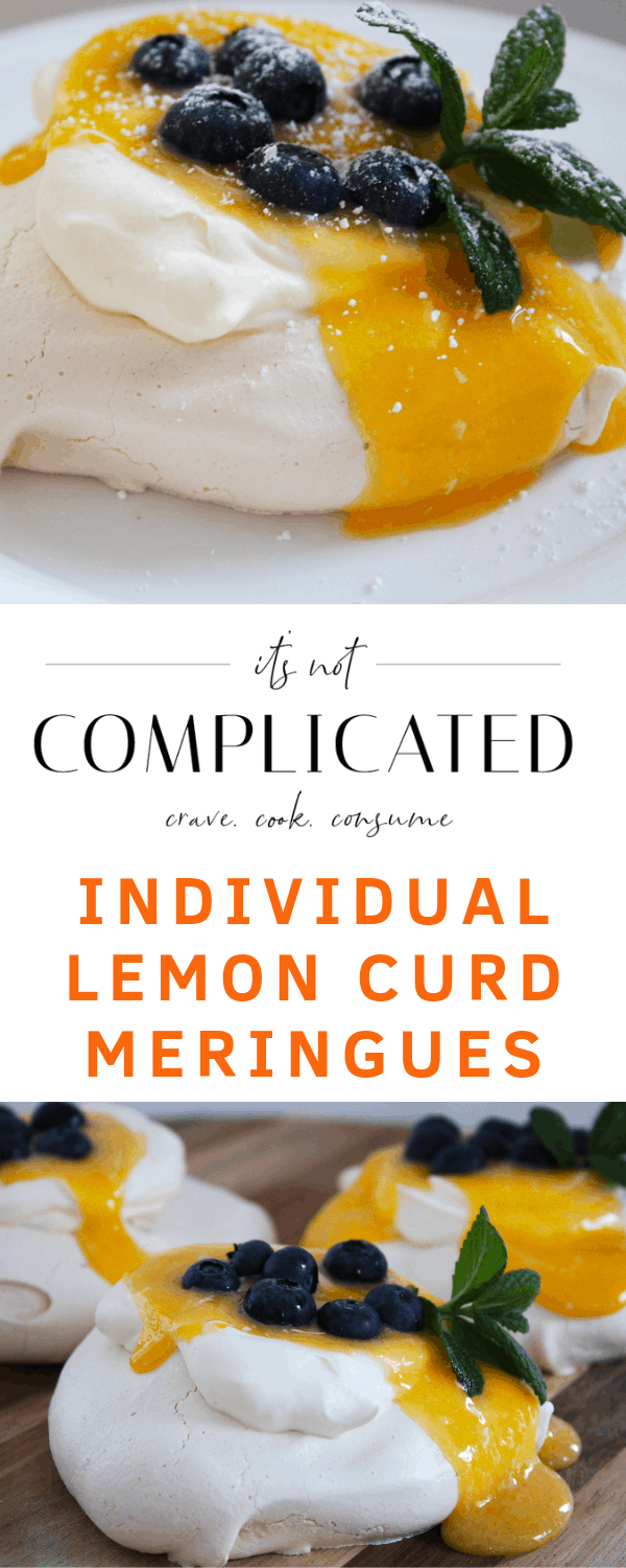 Individual Lemon Curd Meringues. A recipe by It's Not Complicated Recipes.