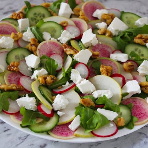 Radish, Feta and Cucumber Salad. A recipe by It's Not Complicated Recipes.