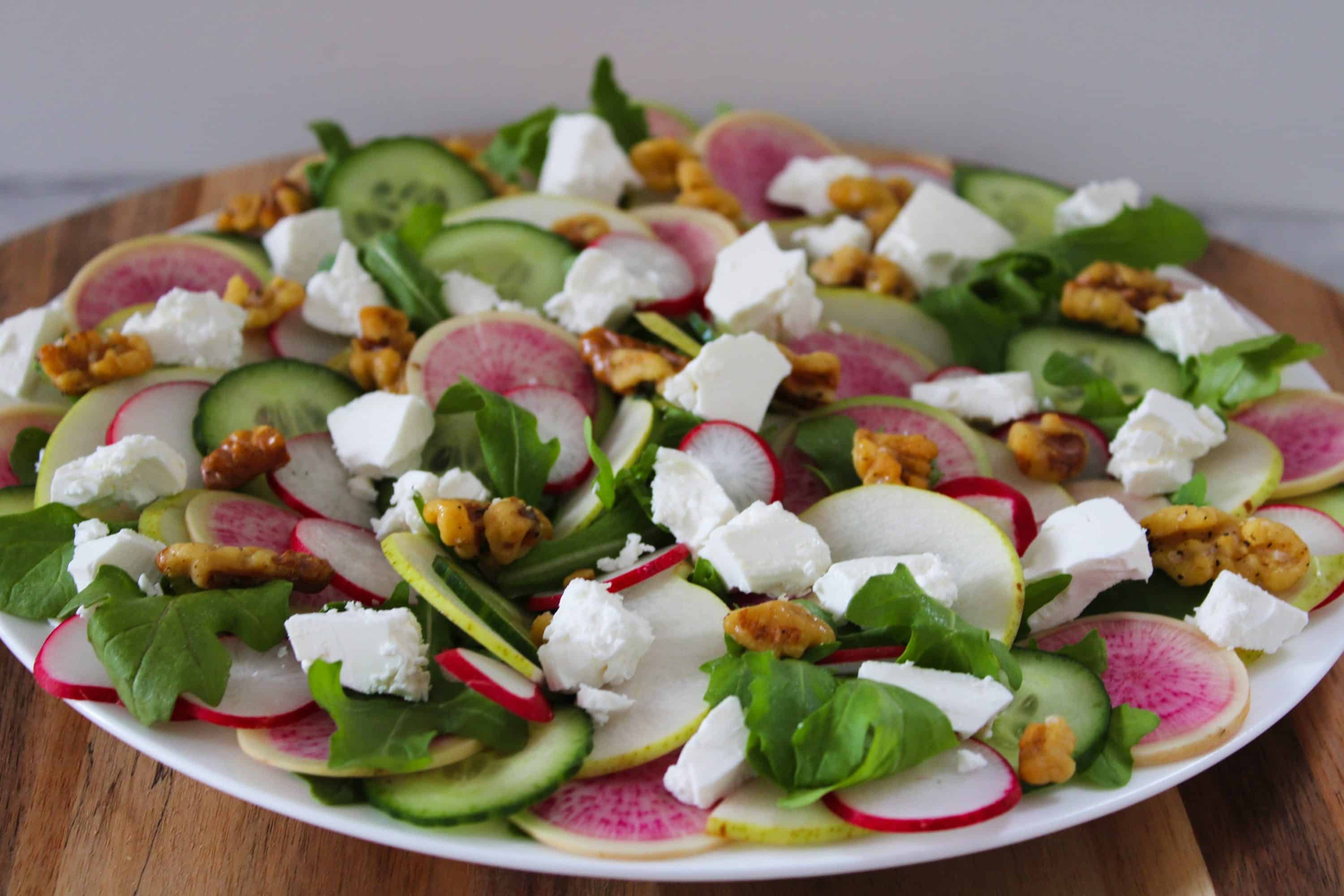 Radish, Feta and Cucumber Salad. A recipe by It's Not Complicated Recipes.