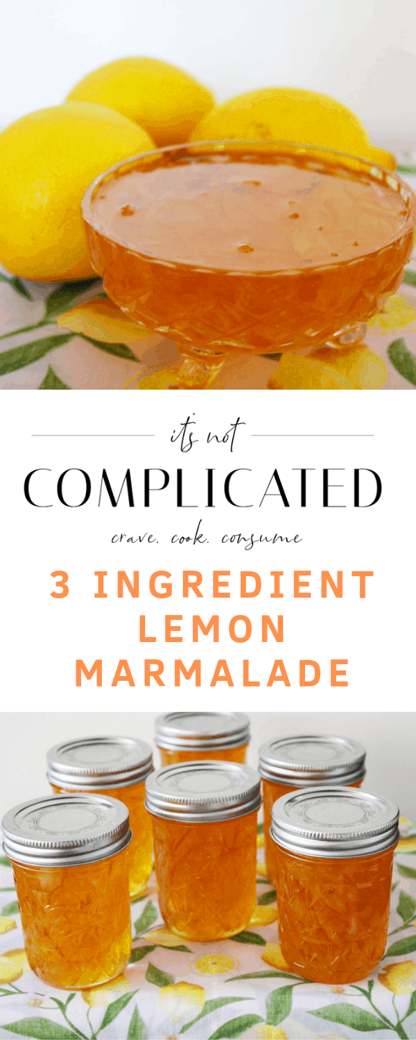 Three Ingredient Lemon Marmalade. A recipe by It's Not Complicated Recipes.