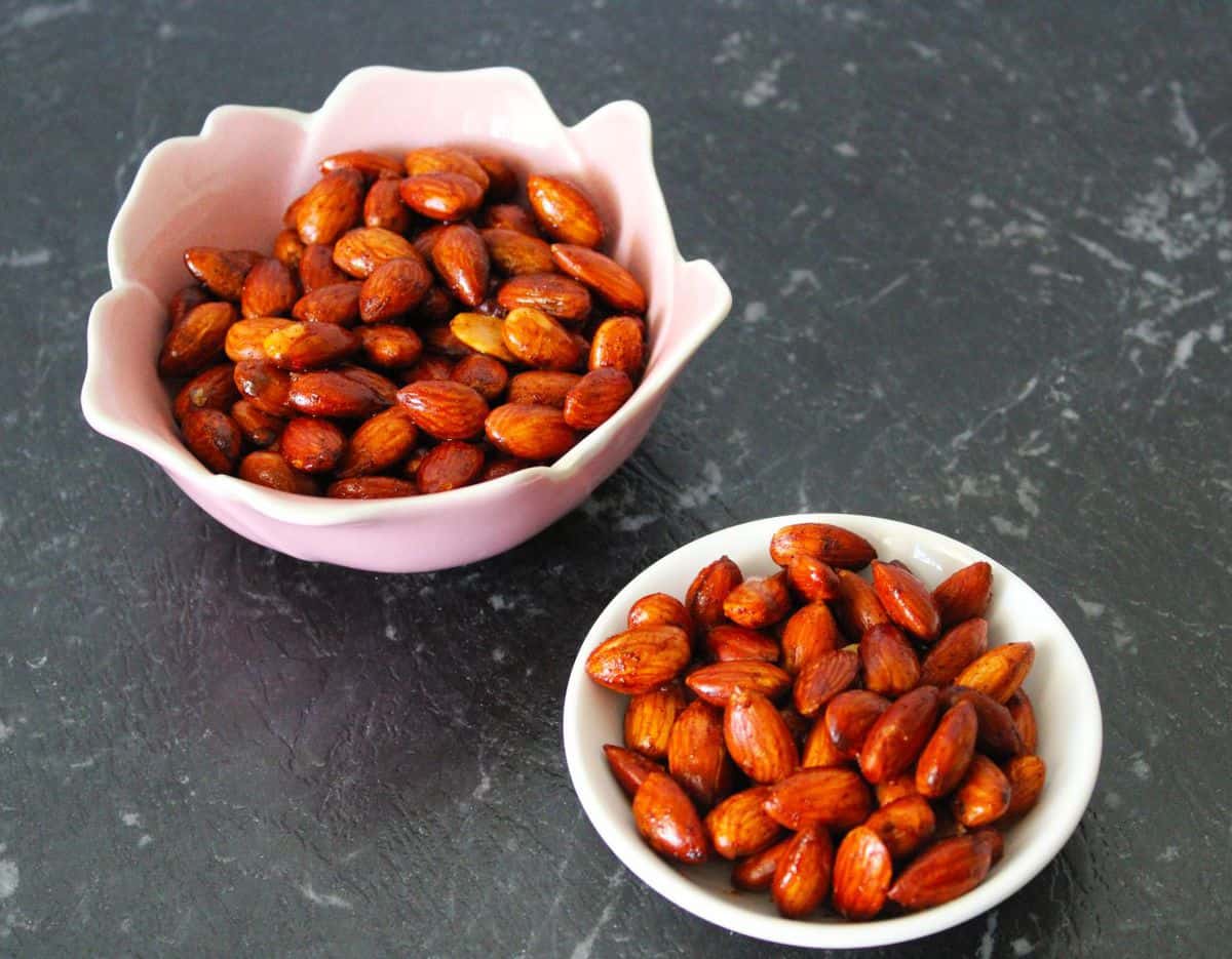 Spicy Roasted Almonds. A recipe by It's Not Complicated Recipes.