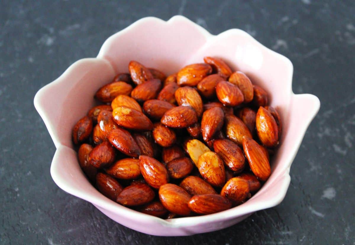 Spicy Roasted Almonds. A recipe by It's Not Complicated Recipes.