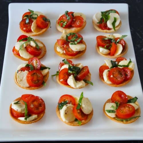 Caprese Bread Tartlets - It's Not Complicated Recipes