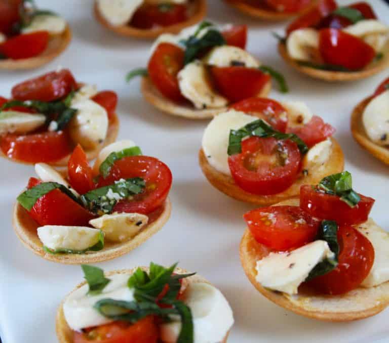 Caprese Bread Tartlets - It's Not Complicated Recipes