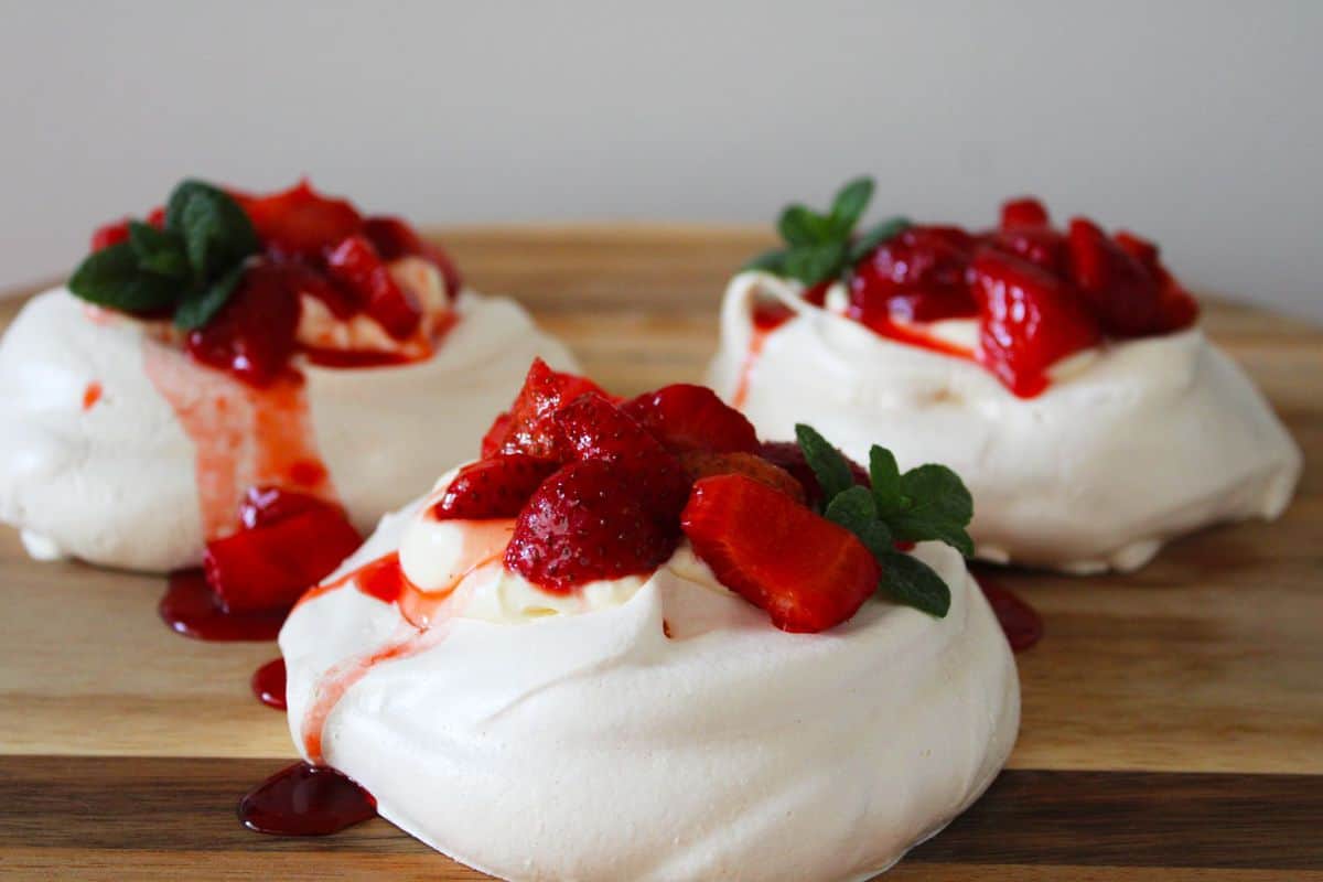 Individual Strawberry Meringues. A recipe by It's Not Complicated Recipes.