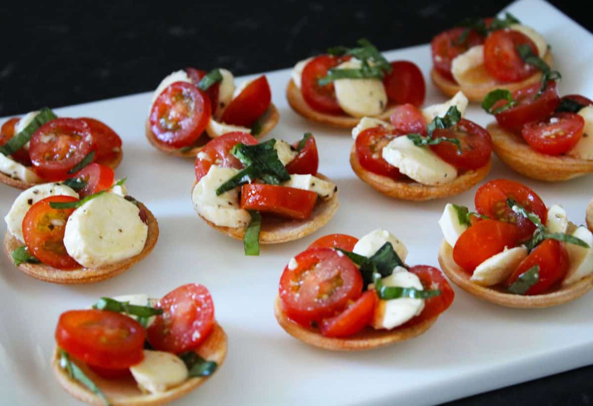 Caprese Bread Tartlets - It's Not Complicated Recipes