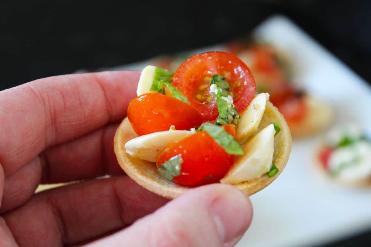 Caprese Bread Tartlets. A recipe by It's Not Complicated Recipes.