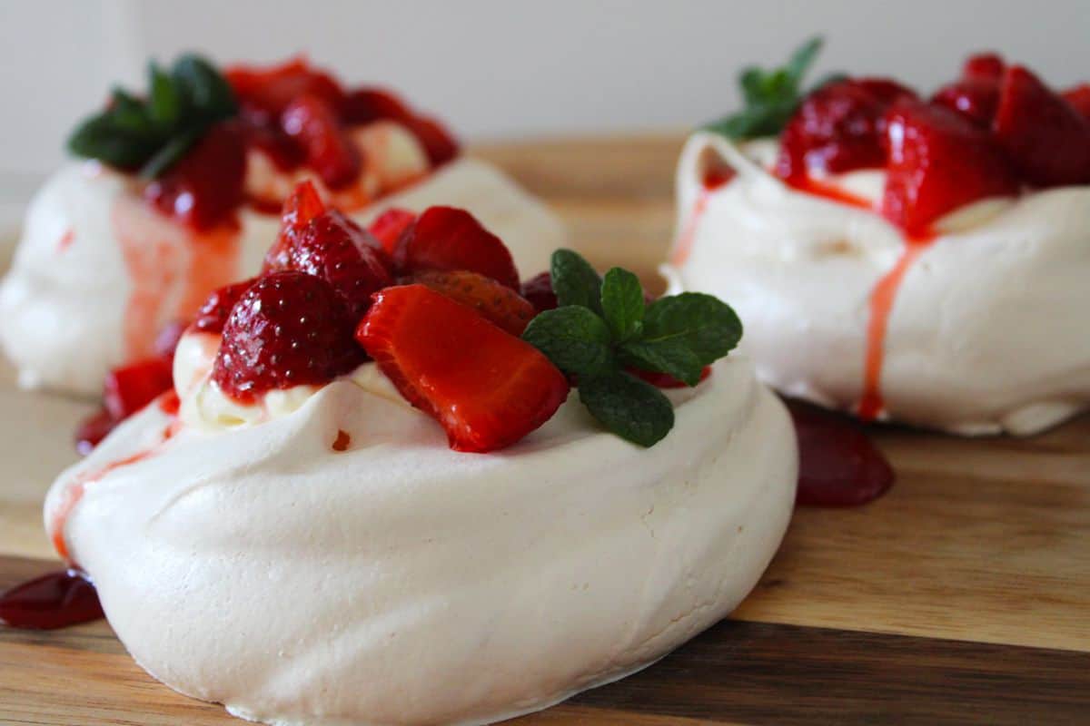 Individual Strawberry Meringues. A recipe by It's Not Complicated Recipes.