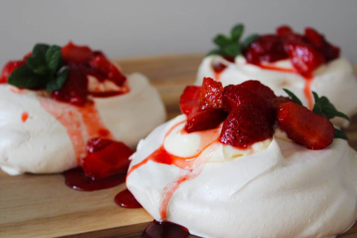 Individual Strawberry Meringues. A recipe by It's Not Complicated Recipes.