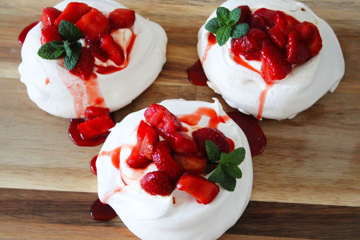 Individual Strawberry Meringues. A recipe by It's Not Complicated Recipes.