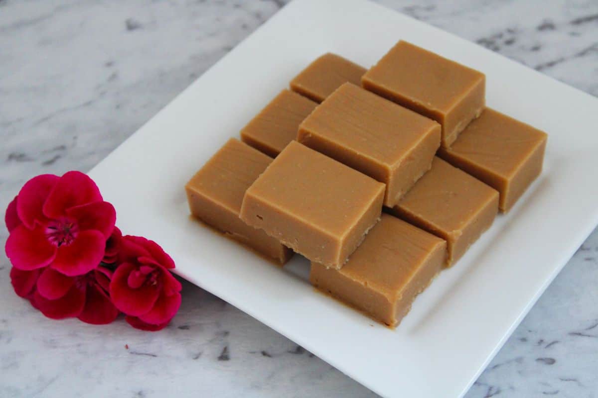 Vegan Peanut Butter Freezer Fudge. A recipe by It's Not Complicated Recipes.