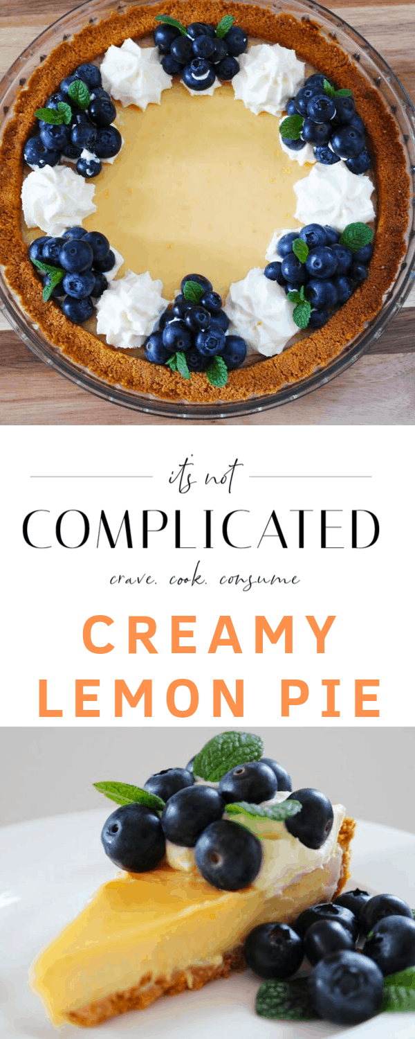 Creamy Lemon Pie. A recipe by It's Not Complicated Recipes.