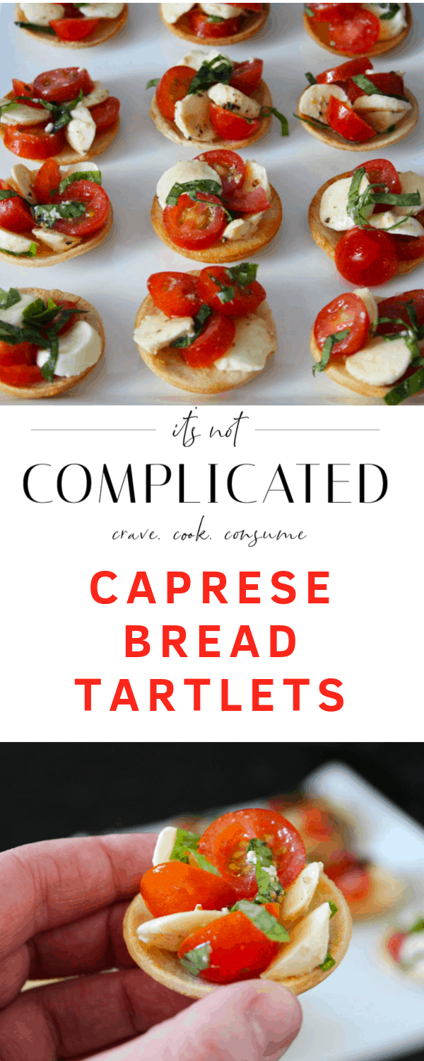 Caprese Bread Tartlets. A recipe by It's Not Complicated Recipes.