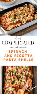 Spinach and Ricotta Pasta Shells - It's Not Complicated Recipes