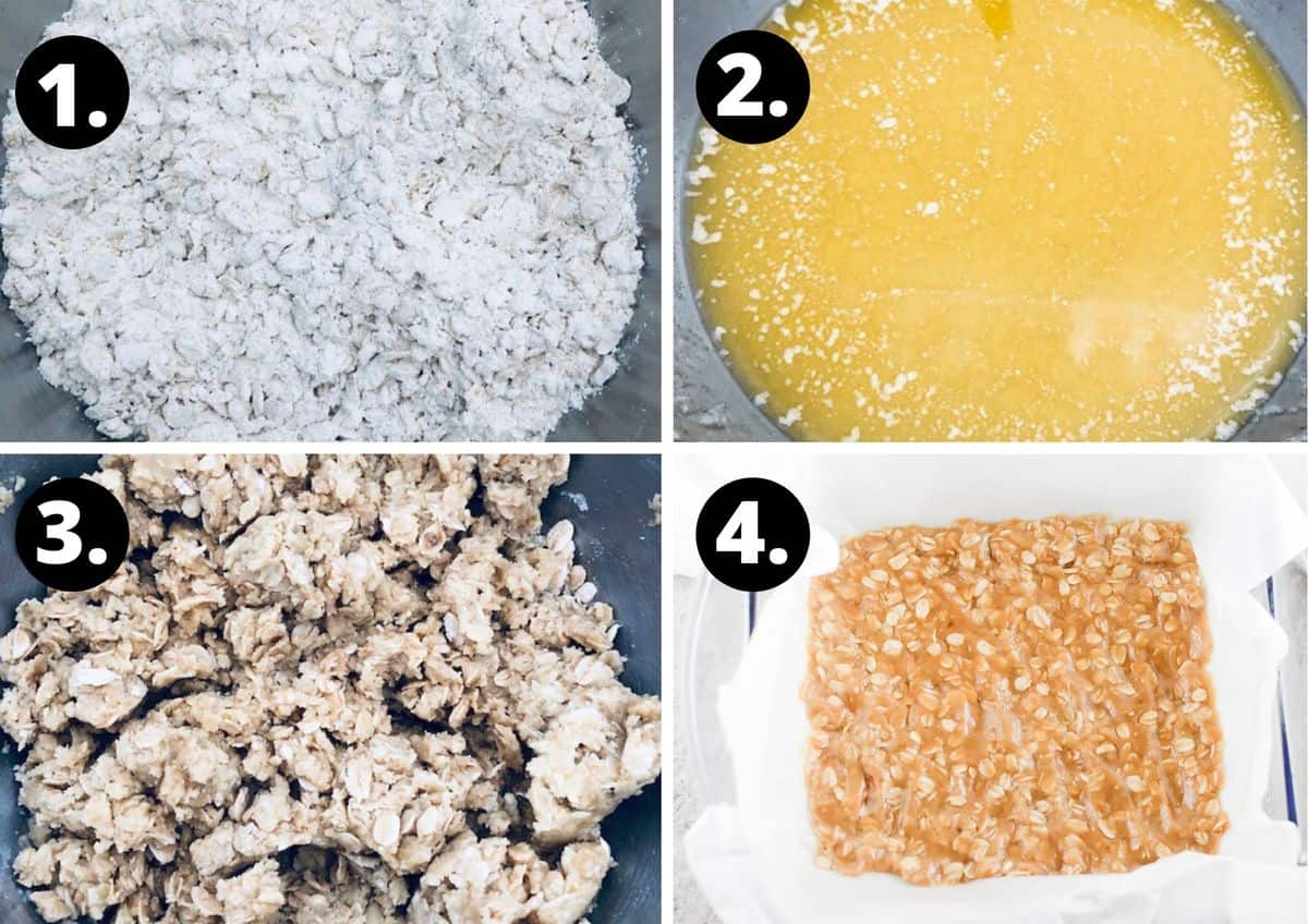 steps 1-4 of the process shots to make the recipe.
