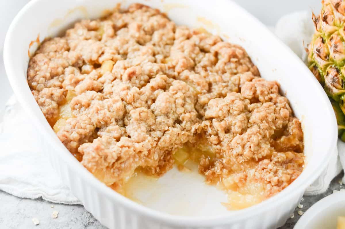 Fresh Pineapple Crisp - It's Not Complicated Recipes