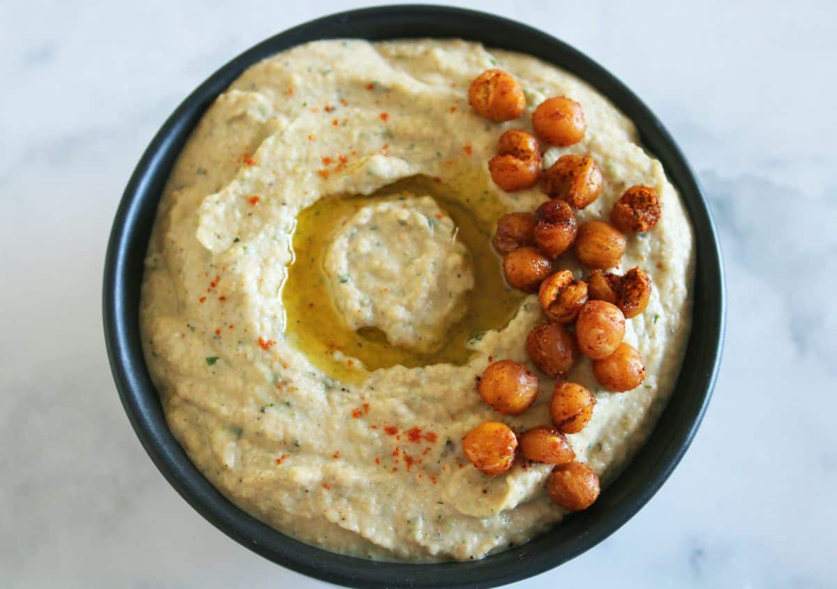 Grilled Zucchini Hummus - It's Not Complicated Recipes