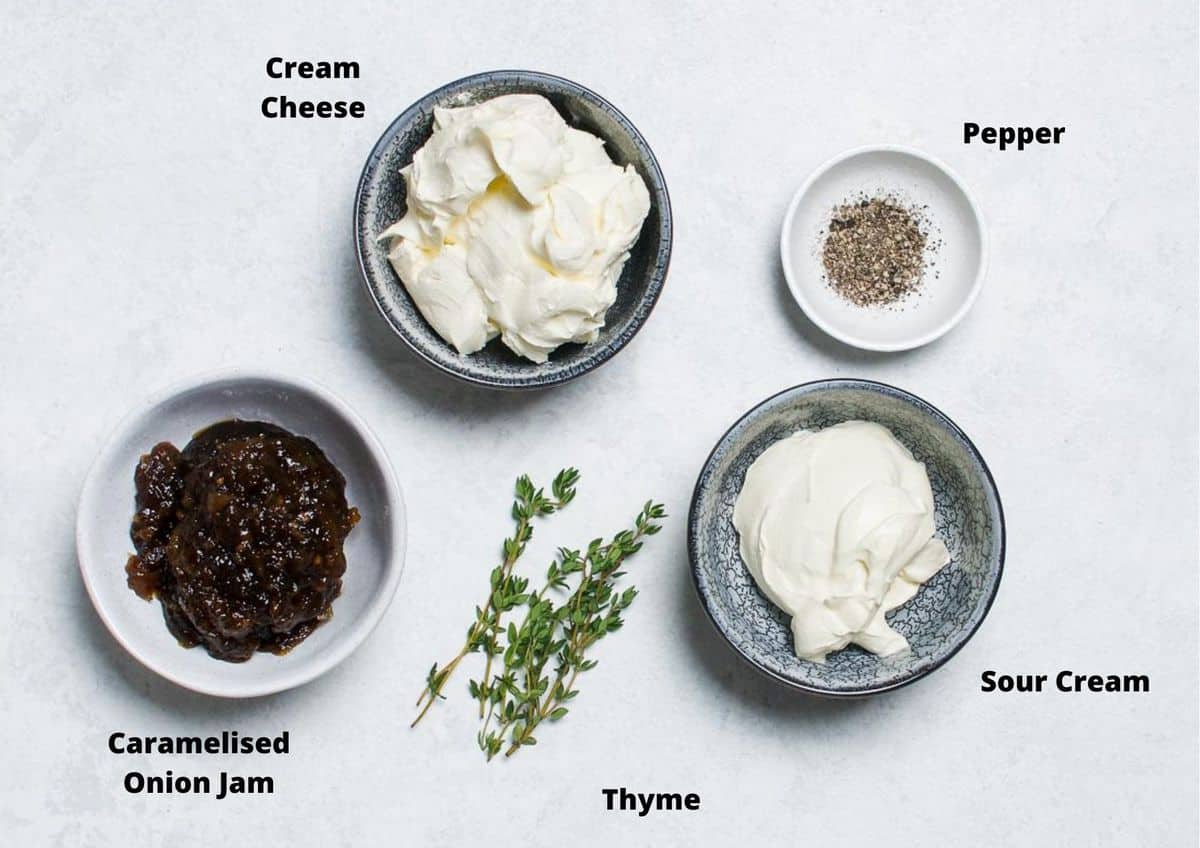 ingredients in this recipe on a white background.