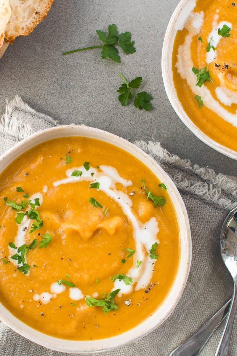 Velvety Sweet Potato Soup With Fresh Herbs