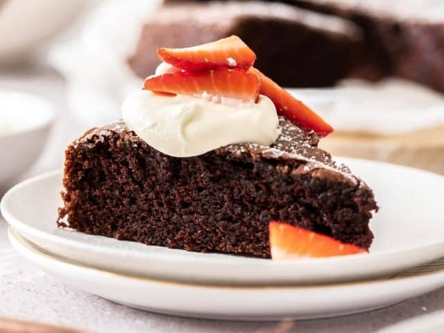 Chocolate Sour Cream Cake - Gluten-Free