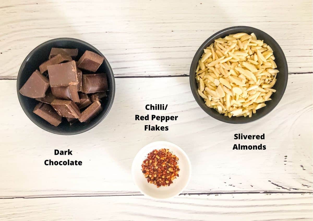 ingredients in this recipe on a white background.