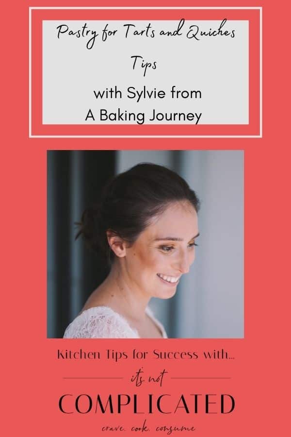 Pinterest Image with Photo of Sylvie from A Baking Journey