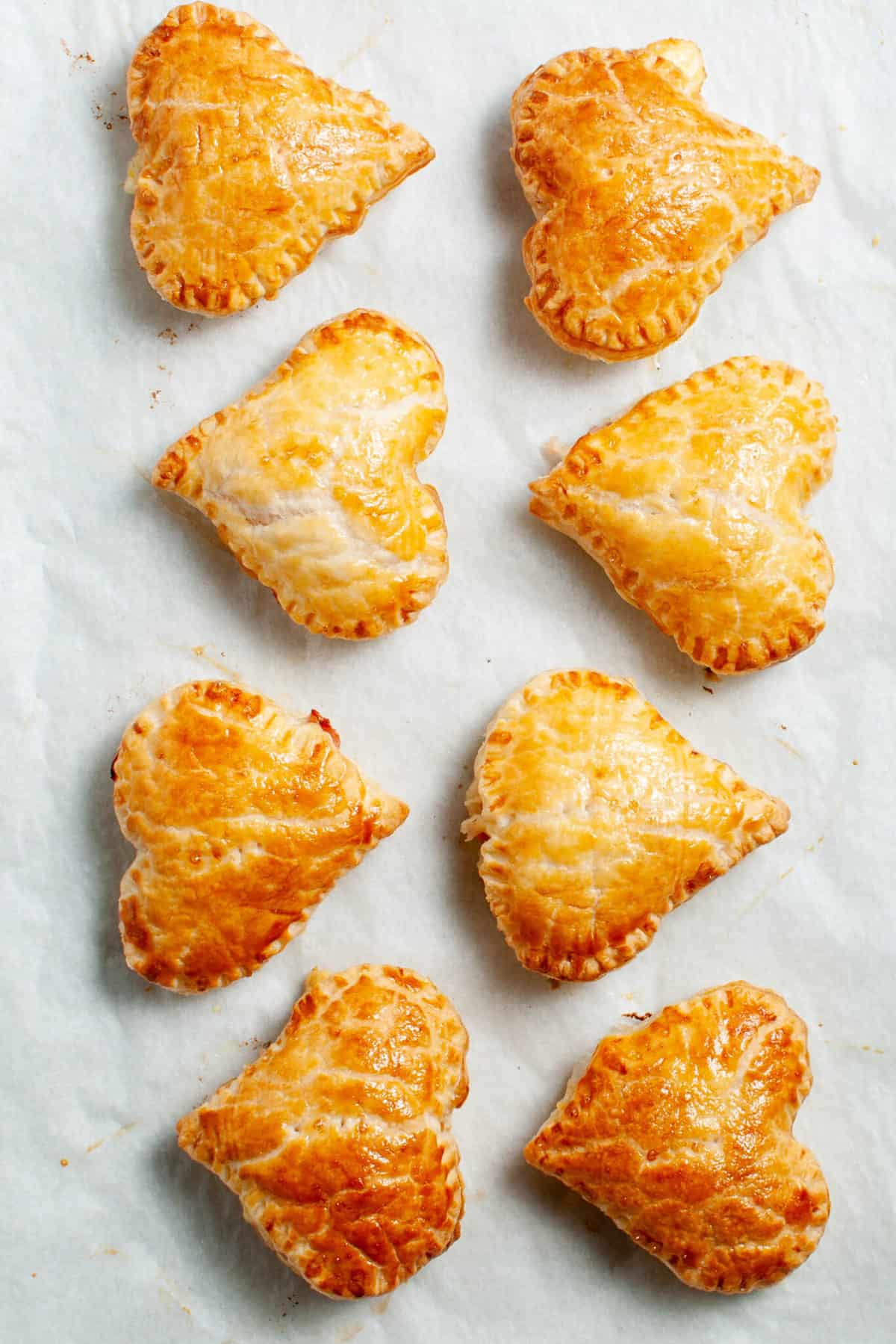 Ham and Cheese Puff Pastry Hearts - It's Not Complicated Recipes