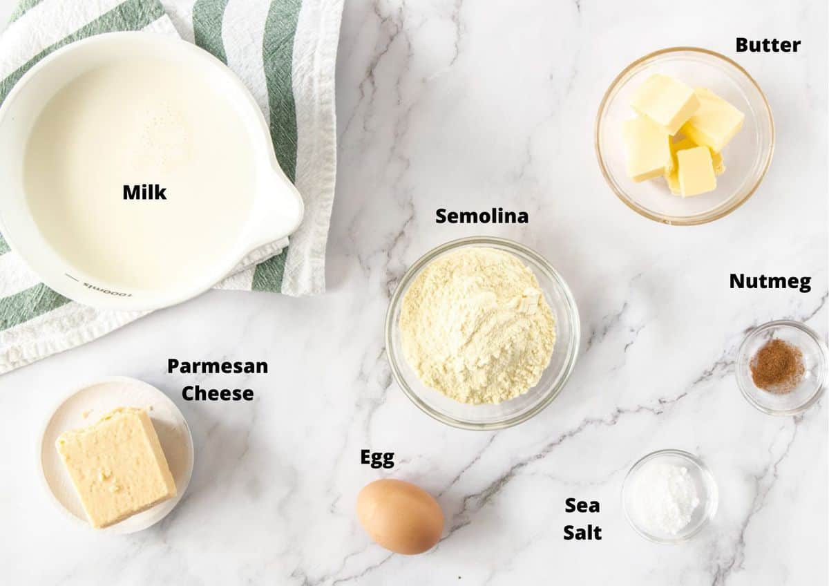 Ingredients in this recipe on a white background.