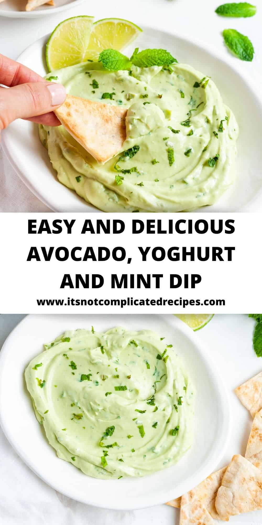 Avocado, Yoghurt and Mint Dip - It's Not Complicated Recipes