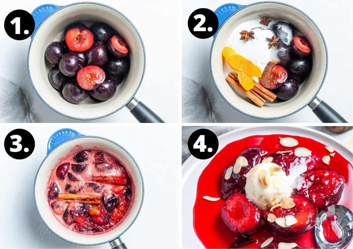 Spiced Poached Plums It's Not Complicated Recipes