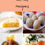 pinterest image with four images of citrus desserts with text overlay.