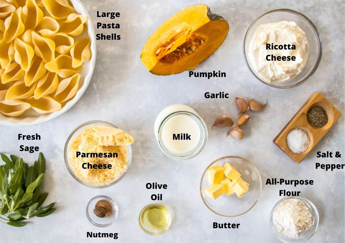 Ingredients in this recipe on a white and grey background.