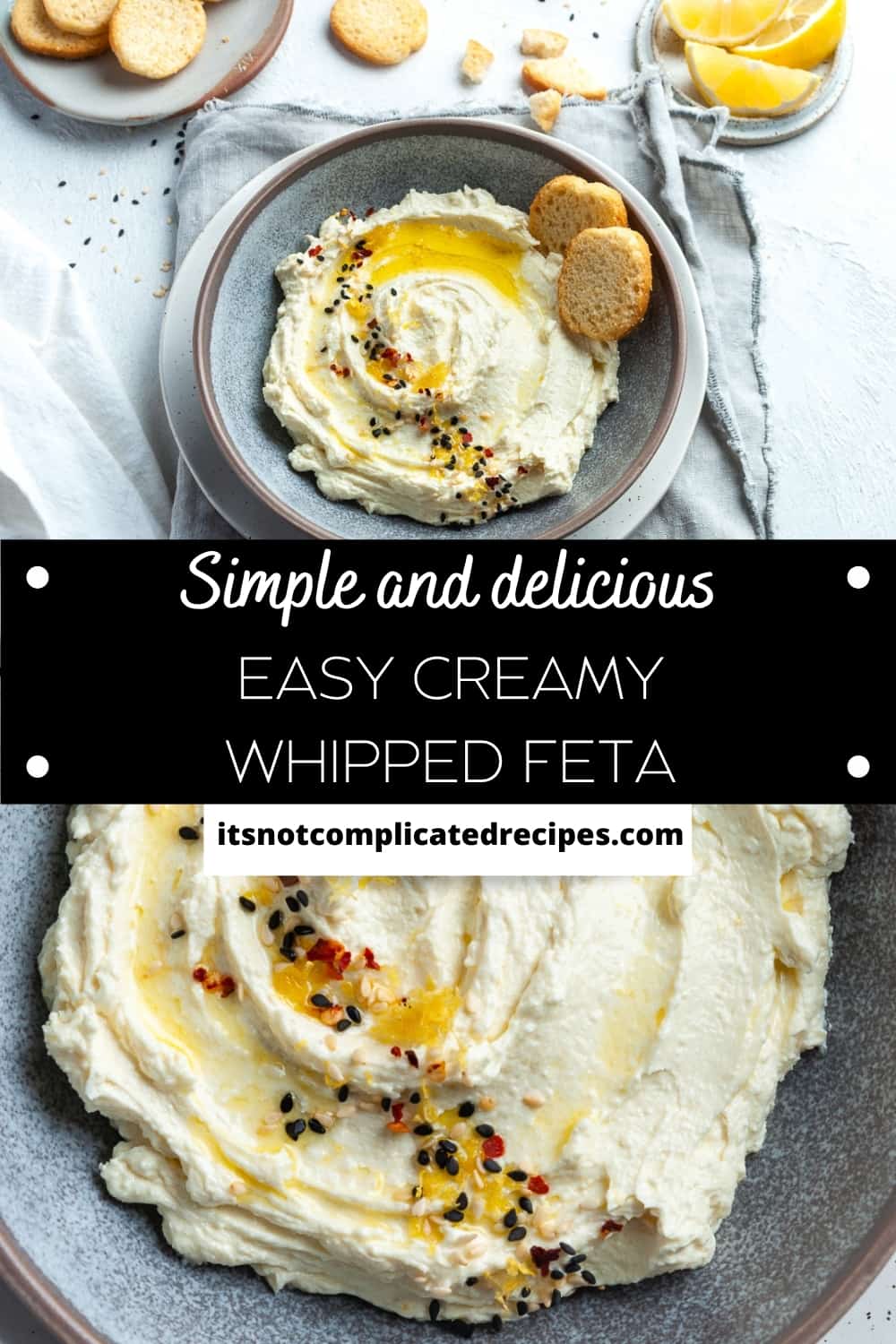 Creamy Whipped Feta - It's Not Complicated Recipes